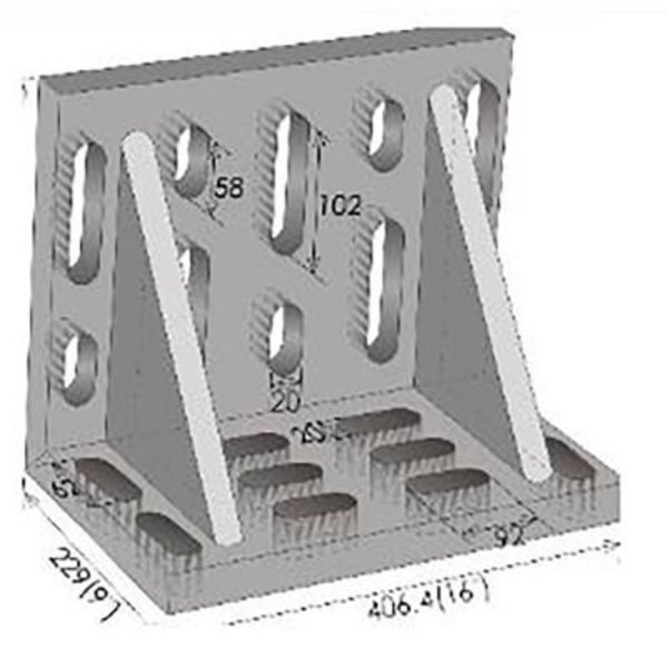 Star Tool Supply Giant Slotted Angle Plate Trucky Only 16" x 9" x 12" 2380005